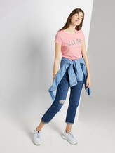 Jersey T-Shirt mit Schrift-Print - Frauen - medium coral Jersey T-Shirt mit Schrift-Print - Frauen - medium coral - 3 - TOM TAILOR Denim