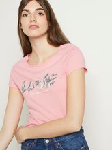 Jersey T-Shirt mit Schrift-Print - Frauen - medium coral Jersey T-Shirt mit Schrift-Print - Frauen - medium coral - 5 - TOM TAILOR Denim