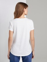 T-Shirt mit Schrift-Print - Frauen - Gardenia White T-Shirt mit Schrift-Print - Frauen - Gardenia White - 2 - TOM TAILOR Denim