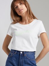 T-Shirt mit Schrift-Print - Frauen - Gardenia White T-Shirt mit Schrift-Print - Frauen - Gardenia White - 5 - TOM TAILOR Denim