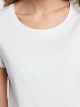 T-Shirt mit Schrift-Print - Frauen - Gardenia White T-Shirt mit Schrift-Print - Frauen - Gardenia White - 9 - TOM TAILOR Denim
