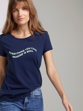T-Shirt mit Schrift-Print - Frauen - Real Navy Blue T-Shirt mit Schrift-Print - Frauen - Real Navy Blue - 5 - TOM TAILOR Denim