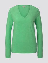 T-shirt with a V-neckline - Women - dusty apple green T-shirt with a V-neckline - Women - dusty apple green - 7 - TOM TAILOR Denim