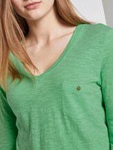 T-shirt with a V-neckline - Women - dusty apple green T-shirt with a V-neckline - Women - dusty apple green - 9 - TOM TAILOR Denim