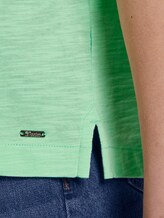 Basic T-shirt met opstaande kraag - Frauen - soft neo green Basic T-shirt met opstaande kraag - Frauen - soft neo green - 10 - TOM TAILOR Denim