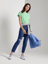Basic T-shirt met opstaande kraag - Frauen - soft neo green Basic T-shirt met opstaande kraag - Frauen - soft neo green - 3 - TOM TAILOR Denim