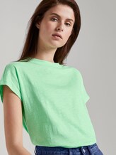 Basic T-shirt met opstaande kraag - Frauen - soft neo green Basic T-shirt met opstaande kraag - Frauen - soft neo green - 5 - TOM TAILOR Denim