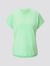 Basic T-shirt met opstaande kraag - Frauen - soft neo green Basic T-shirt met opstaande kraag - Frauen - soft neo green - 7 - TOM TAILOR Denim