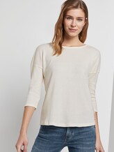Langarmshirt mit feiner Struktur - Frauen - Gardenia White Langarmshirt mit feiner Struktur - Frauen - Gardenia White - 5 - TOM TAILOR Denim