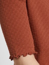 T-Shirt mit Lochmuster - Frauen - fox orange T-Shirt mit Lochmuster - Frauen - fox orange - 9 - TOM TAILOR Denim
