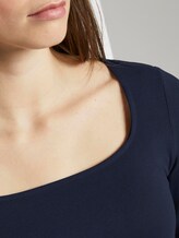 Langarmshirt mit Carree-Ausschnitt - Frauen - Real Navy Blue Langarmshirt mit Carree-Ausschnitt - Frauen - Real Navy Blue - 9 - TOM TAILOR Denim