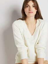 Sweater mit V-Ausschnitt - Frauen - Gardenia White Sweater mit V-Ausschnitt - Frauen - Gardenia White - 5 - TOM TAILOR Denim