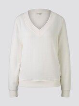 Sweater mit V-Ausschnitt - Frauen - Gardenia White Sweater mit V-Ausschnitt - Frauen - Gardenia White - 7 - TOM TAILOR Denim