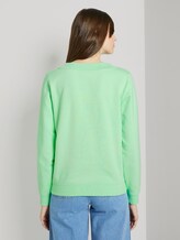 Sweater mit V-Ausschnitt - Frauen - soft neo green Sweater mit V-Ausschnitt - Frauen - soft neo green - 2 - TOM TAILOR Denim