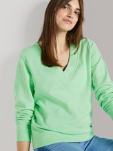 Sweater mit V-Ausschnitt - Frauen - soft neo green Sweater mit V-Ausschnitt - Frauen - soft neo green - 5 - TOM TAILOR Denim