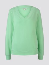 Sweater mit V-Ausschnitt - Frauen - soft neo green Sweater mit V-Ausschnitt - Frauen - soft neo green - 7 - TOM TAILOR Denim