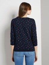 Gemusterter Sweater - Frauen - navy minimal print Gemusterter Sweater - Frauen - navy minimal print - 2 - TOM TAILOR Denim