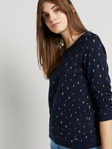 Gemusterter Sweater - Frauen - navy minimal print Gemusterter Sweater - Frauen - navy minimal print - 5 - TOM TAILOR Denim