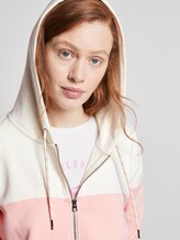 Sweatjacke mit Blockstreifen - Frauen - rose creme colorblock Sweatjacke mit Blockstreifen - Frauen - rose creme colorblock - 9 - TOM TAILOR Denim