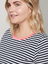 Curvy - Gestreiftes T-Shirt mit Kontrastblende - Frauen - navy stripe Curvy - Gestreiftes T-Shirt mit Kontrastblende - Frauen - navy stripe - 9 - My True Me