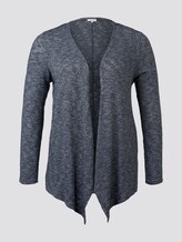 Printed cardigan with waterfall details - Women - real navy blue melange Printed cardigan with waterfall details - Women - real navy blue melange - 7 - My True Me