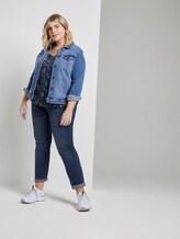 Gemustertes Langarmshirt mit Ärmeldetail - Frauen - navy flower dot print Gemustertes Langarmshirt mit Ärmeldetail - Frauen - navy flower dot print - 3 - My True Me