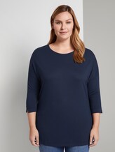 T-shirt with bat sleeves - Women - Real Navy Blue T-shirt with bat sleeves - Women - Real Navy Blue - 1 - My True Me