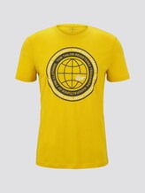 T-Shirt mit Schrift-Print - Männer - Californian Yellow T-Shirt mit Schrift-Print - Männer - Californian Yellow - 7 - TOM TAILOR
