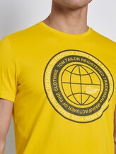 T-Shirt mit Schrift-Print - Männer - Californian Yellow T-Shirt mit Schrift-Print - Männer - Californian Yellow - 9 - TOM TAILOR