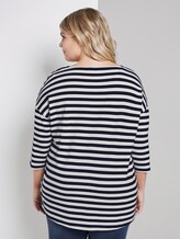 Lockeres Shirt mit Streifenmuster - Frauen - navy stripe Lockeres Shirt mit Streifenmuster - Frauen - navy stripe - 2 - My True Me