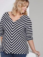 Lockeres Shirt mit Streifenmuster - Frauen - navy stripe Lockeres Shirt mit Streifenmuster - Frauen - navy stripe - 5 - My True Me