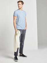 Gestreepte T-Shirt - Männer - teal fine inject stripe Gestreepte T-Shirt - Männer - teal fine inject stripe - 3 - TOM TAILOR