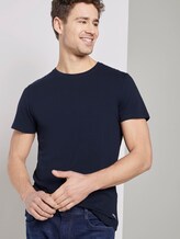 T-Shirt mit Rippblende am Ausschnitt - Männer - Sky Captain Blue T-Shirt mit Rippblende am Ausschnitt - Männer - Sky Captain Blue - 5 - TOM TAILOR