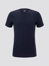 T-Shirt mit Rippblende am Ausschnitt - Männer - Sky Captain Blue T-Shirt mit Rippblende am Ausschnitt - Männer - Sky Captain Blue - 7 - TOM TAILOR
