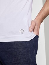 T-Shirt mit Rippblende am Ausschnitt - Männer - White T-Shirt mit Rippblende am Ausschnitt - Männer - White - 10 - TOM TAILOR