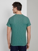 Waffle T-Shirt - Männer - teal waffle stripe Waffle T-Shirt - Männer - teal waffle stripe - 2 - TOM TAILOR