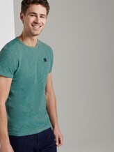 Waffle T-Shirt - Männer - teal waffle stripe Waffle T-Shirt - Männer - teal waffle stripe - 5 - TOM TAILOR