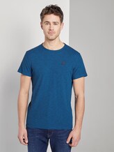 T-Shirt mit Waffel-Struktur - Männer - blue navy waffle stripe T-Shirt mit Waffel-Struktur - Männer - blue navy waffle stripe - 1 - TOM TAILOR