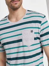 Gestreiftes T-Shirt - Männer - teal printed stripe Gestreiftes T-Shirt - Männer - teal printed stripe - 9 - TOM TAILOR