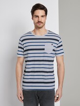 Gestreiftes T-Shirt - Männer - navy printed stripe Gestreiftes T-Shirt - Männer - navy printed stripe - 1 - TOM TAILOR