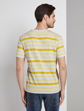 Gestreepte T-Shirt - Mannen - yellow printed stripe Gestreepte T-Shirt - Mannen - yellow printed stripe - 2 - TOM TAILOR