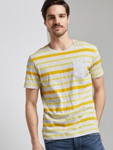 Gestreepte T-Shirt - Mannen - yellow printed stripe Gestreepte T-Shirt - Mannen - yellow printed stripe - 5 - TOM TAILOR