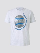 T-shirt with a photo print - Men - Blanc De Blanc White Melange T-shirt with a photo print - Men - Blanc De Blanc White Melange - 7 - TOM TAILOR
