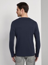 Langarmshirt mit Schrift-Print - Männer - Sky Captain Blue Langarmshirt mit Schrift-Print - Männer - Sky Captain Blue - 2 - TOM TAILOR
