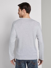 Langarmshirt mit Schrift-Print - Männer - Blanc De Blanc White Melange Langarmshirt mit Schrift-Print - Männer - Blanc De Blanc White Melange - 2 - TOM TAILOR