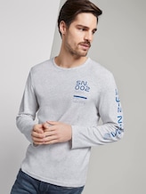 Langarmshirt mit Schrift-Print - Männer - Blanc De Blanc White Melange Langarmshirt mit Schrift-Print - Männer - Blanc De Blanc White Melange - 5 - TOM TAILOR