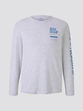 Langarmshirt mit Schrift-Print - Männer - Blanc De Blanc White Melange Langarmshirt mit Schrift-Print - Männer - Blanc De Blanc White Melange - 7 - TOM TAILOR