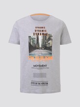 Gestreiftes T-Shirt mit Print - Männer - grey yarn dye stripe Gestreiftes T-Shirt mit Print - Männer - grey yarn dye stripe - 7 - TOM TAILOR Denim