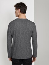 Langarmshirt mit Underlayer - Männer - navy waffle stripe Langarmshirt mit Underlayer - Männer - navy waffle stripe - 2 - TOM TAILOR