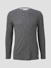 Langarmshirt mit Underlayer - Männer - navy waffle stripe Langarmshirt mit Underlayer - Männer - navy waffle stripe - 7 - TOM TAILOR